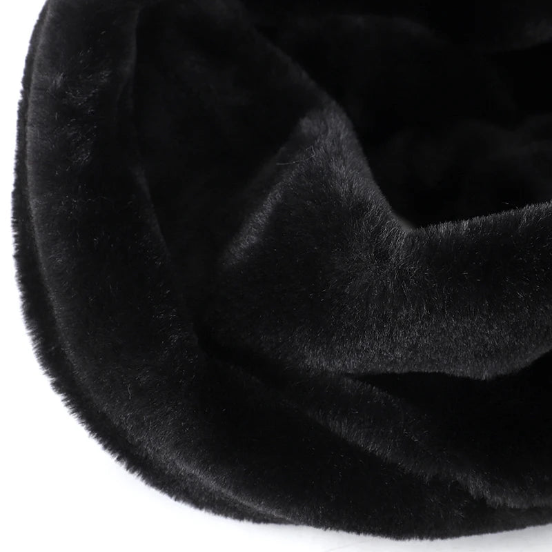 Unisex Plush Ring Fur Neck Scarf, Monocromático, Quente, Grosso, Ao ar livre, Caminhadas, Ciclismo, Snood, Mulheres, Crianças, Moda, Inverno