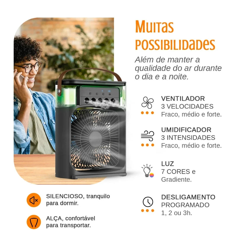 ArBreeze - Ventilador portátil 3 em 1: combina ventilação, refrigeração e ar condicionado