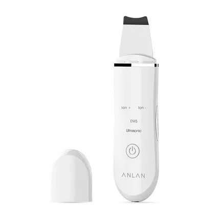 Anlan Máquina de lavar ultra-sônica de pele, máquina de limpeza facial profunda, pá de peeling, limpador de poros faciais, máquina de levantamento de purificador de pele facial