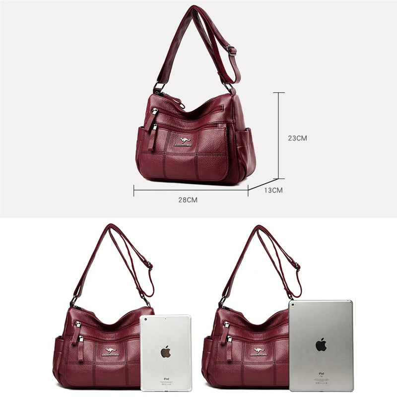 Bolsas de luxo bolsas femininas designer de alta qualidade multi-bolso couro macio casual ombro cruz corpo sacos para mulher 2022 sac