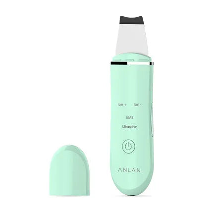 Anlan Máquina de lavar ultra-sônica de pele, máquina de limpeza facial profunda, pá de peeling, limpador de poros faciais, máquina de levantamento de purificador de pele facial