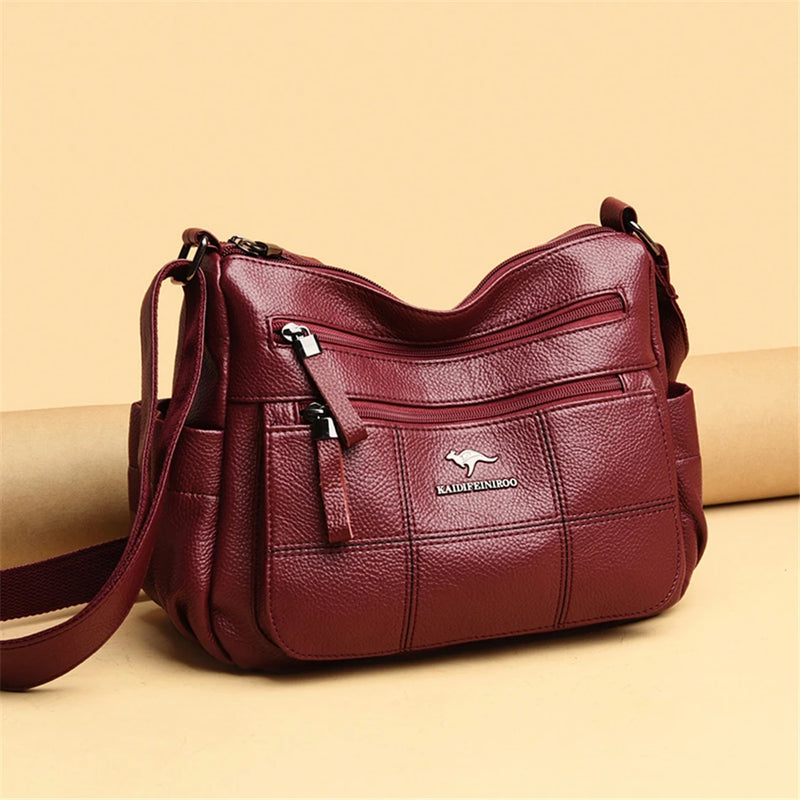 Bolsas de luxo bolsas femininas designer de alta qualidade multi-bolso couro macio casual ombro cruz corpo sacos para mulher 2022 sac