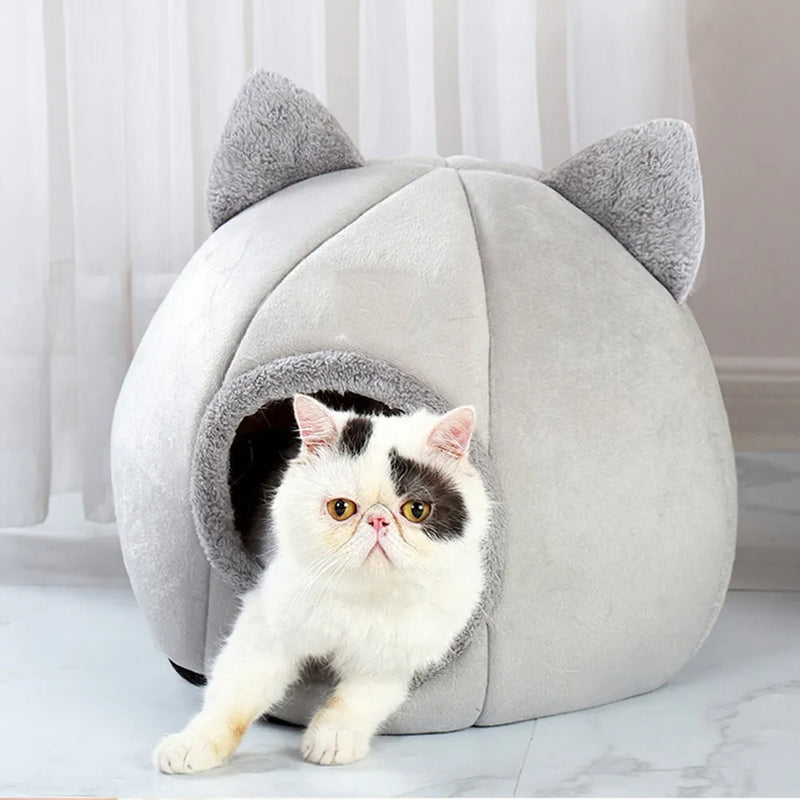 Pet Tent Cave Bed para gatos Cães pequenos Auto-aquecimento Cat Tent Bed Cat Hut Confortável Pet Sleeping Bed