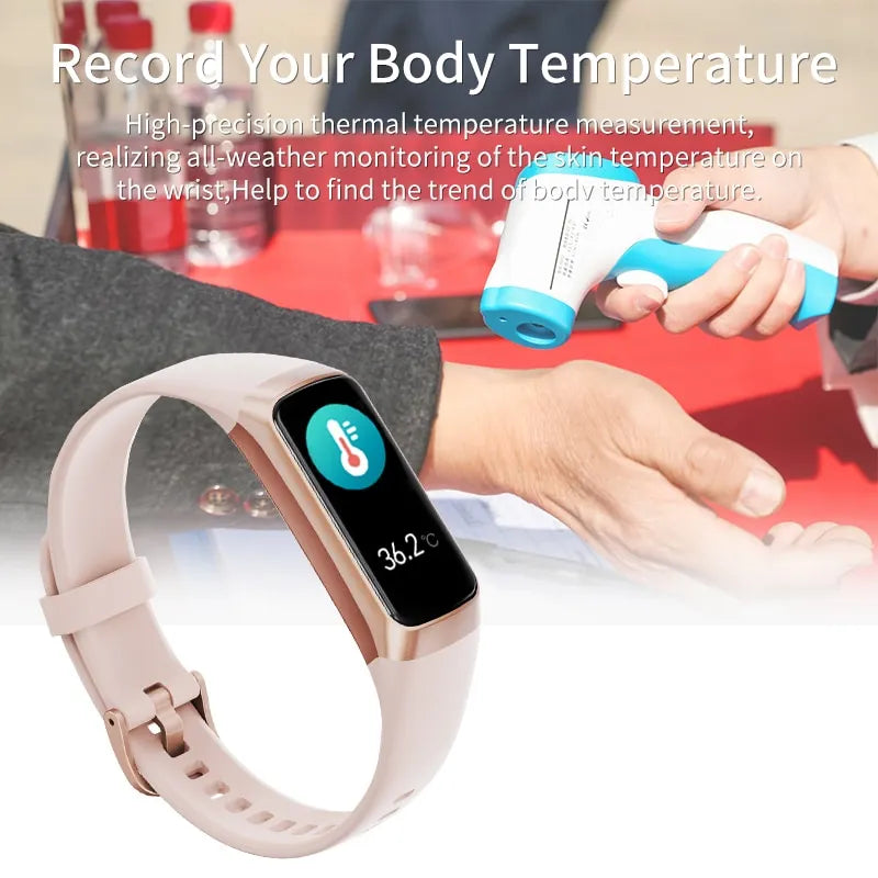 LIGE-Relógio Inteligente Amoled para Homens e Mulheres, Banda Inteligente, Frequência Cardíaca, Sangue, Pulseira Inteligente Impermeável, Rastreador de Fitness Esportivo, 2023