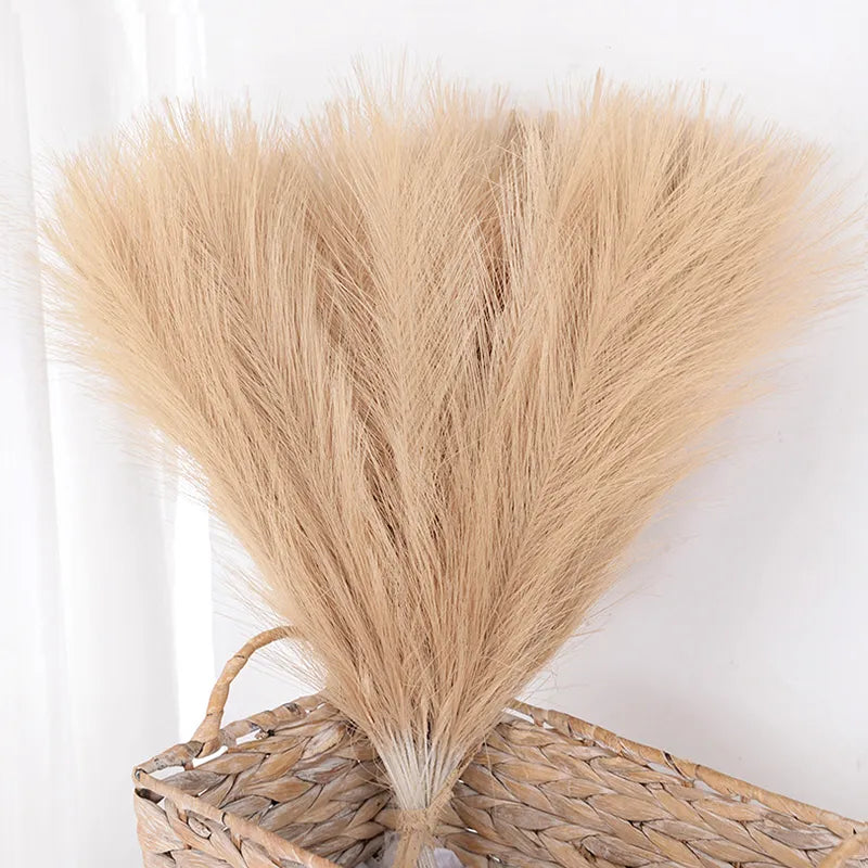 10/20 pces artificial pampas grama buquê para casa quarto decoração festa de casamento falso simulação planta seca flor reed