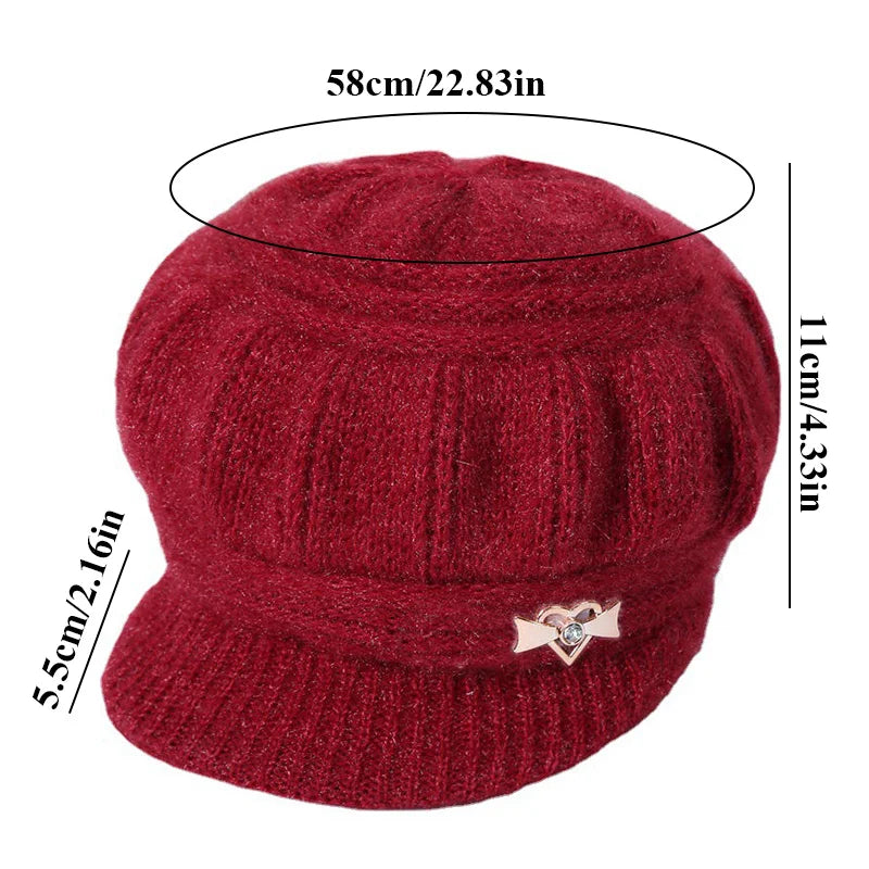 Gorros de inverno chapéu feminino cor sólida malha chapéus feminino boinas elásticas senhora outono grosso quente chapéu feminino bonnets atacado