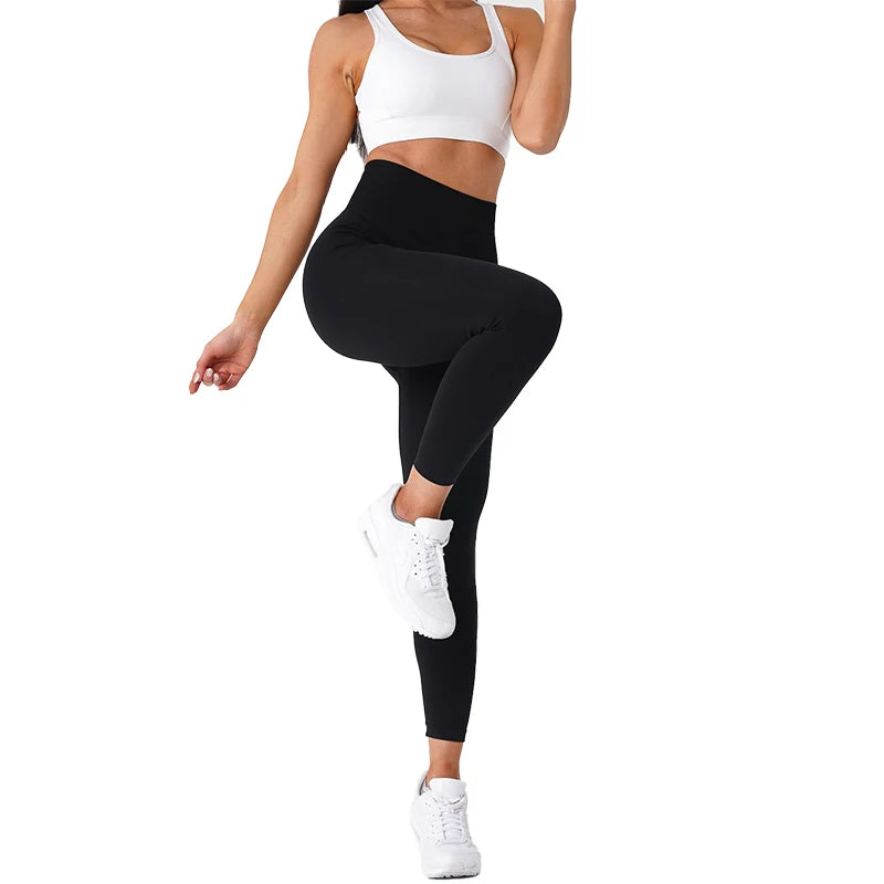 NVGTN Sólida Sem Costura Leggings Mulheres Soft Workout Tights Fitness Outfits Yoga Calças Alta Waisted Gym Wear Spandex Leggings