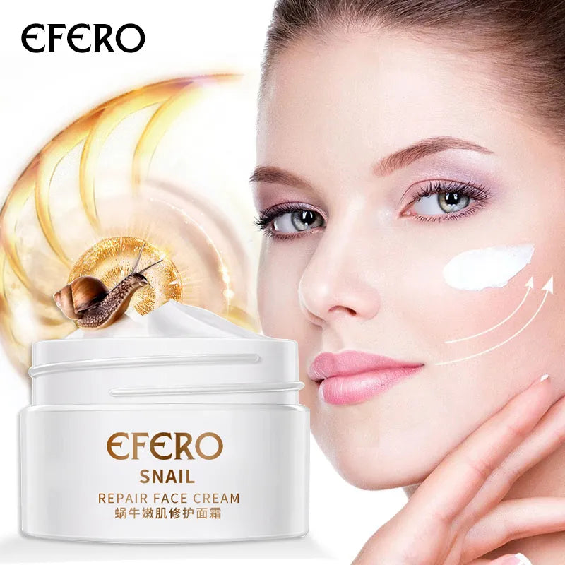 EFERO-Soro De Essência De Ácido Hialurônico, Creme Hidratante Do Dia Do Caracol, Anti Rugas, Refirmante, Clareamento, Iluminar O Creme De Rosto