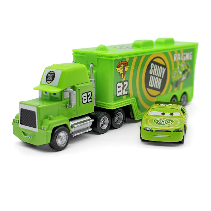 Disney Pixar Diecast Brinquedos de Metal, Carros 2 e 3, Relâmpago McQueen, Tio Mack Jackson Tempestade, Carro Caminhão, Escala 1:55, Presente para Crianças