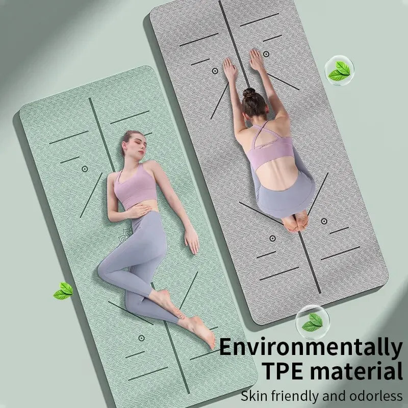 Tapete de Yoga com Alça para Mulheres, Antiderrapante, Eco Friendly, Exercício Fitness, Workout Mats, Casa, Pilates