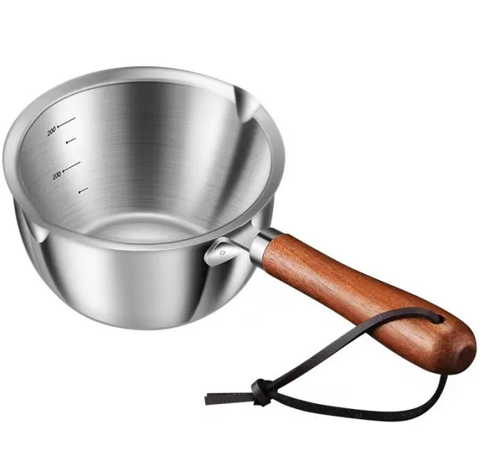 Ferramentas portáteis de cozinha em aço inoxidável, Sabor Splash Skillet, Egg Frying Pan, óleo quente, Scalding Pan, Household, 304, 150ml, 300ml