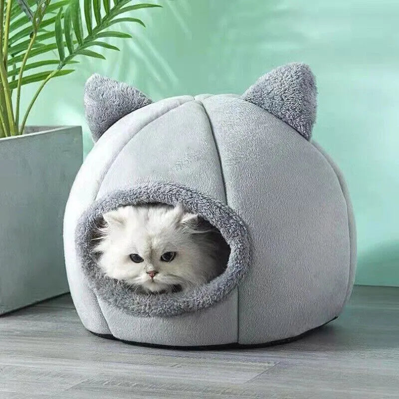 Pet Tent Cave Bed para gatos Cães pequenos Auto-aquecimento Cat Tent Bed Cat Hut Confortável Pet Sleeping Bed