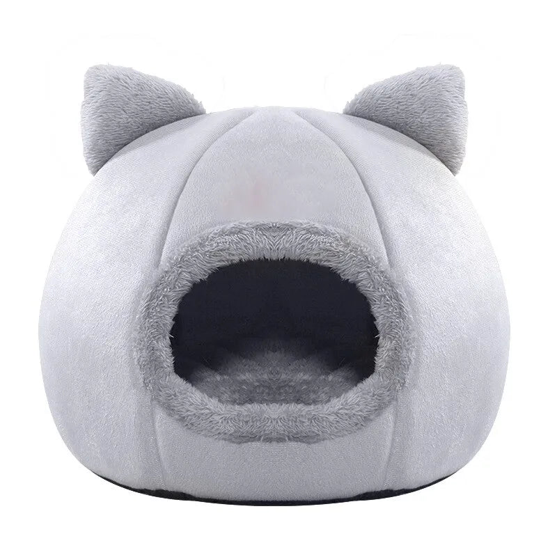 Pet Tent Cave Bed para gatos Cães pequenos Auto-aquecimento Cat Tent Bed Cat Hut Confortável Pet Sleeping Bed