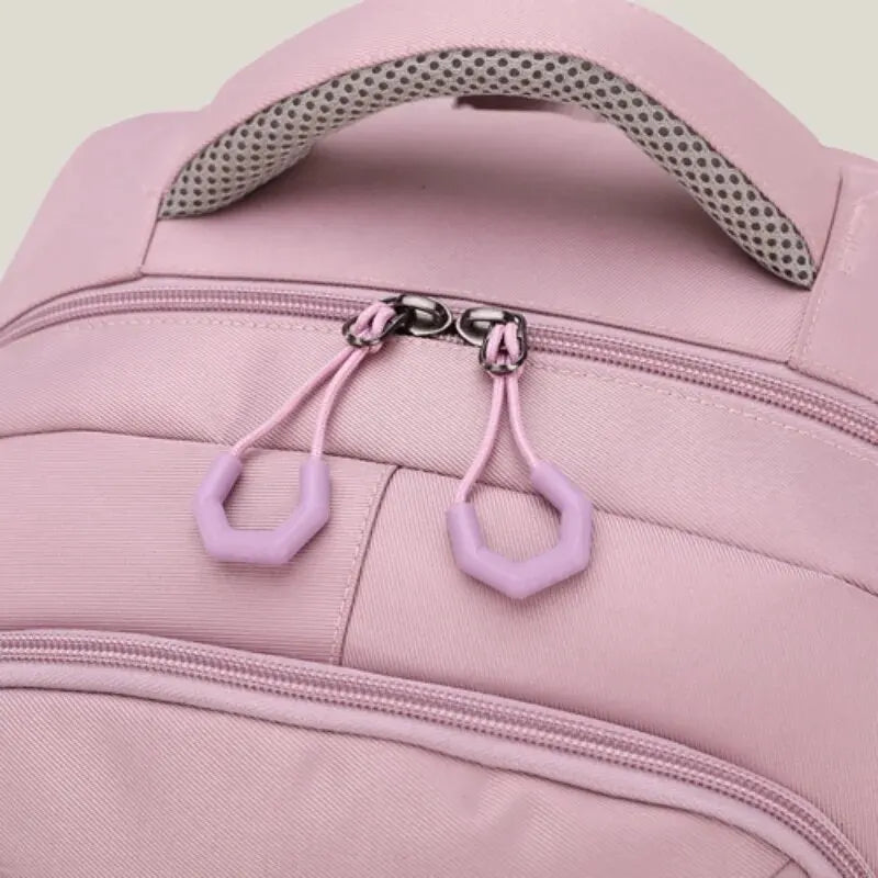 Mochila de nylon para mulheres Grande capacidade Bolsa de ombro resistente Resistente à água