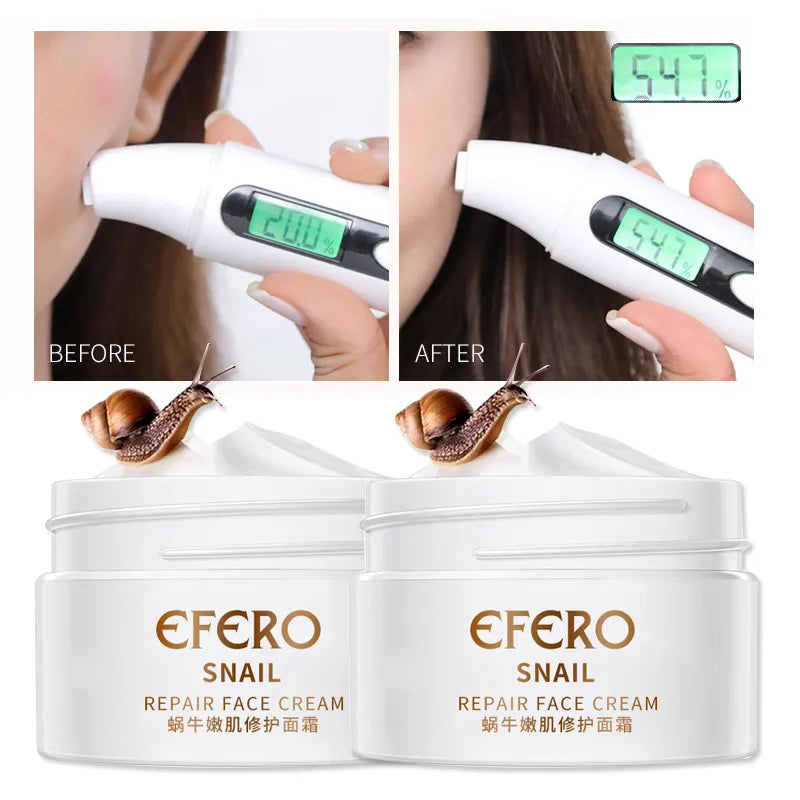 EFERO-Soro De Essência De Ácido Hialurônico, Creme Hidratante Do Dia Do Caracol, Anti Rugas, Refirmante, Clareamento, Iluminar O Creme De Rosto