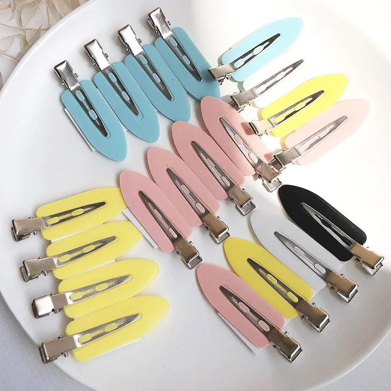 No Bend Seamless Hair Clips para Mulheres, Side Bangs Fix, Fringe Barrette, Maquiagem, Washing Face Accessories, Girls Styling, 4pcs