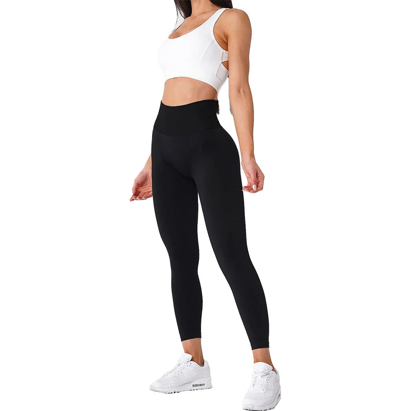 NVGTN Sólida Sem Costura Leggings Mulheres Soft Workout Tights Fitness Outfits Yoga Calças Alta Waisted Gym Wear Spandex Leggings