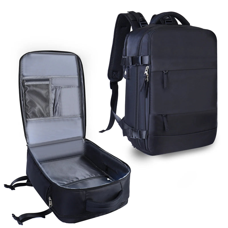 Mochila de Viagem Impermeável de Grande Capacidade para Mulheres, Cabine, Divisória Molhada e Seca, Mala, Mochila Laptop com USB, 40x20x30