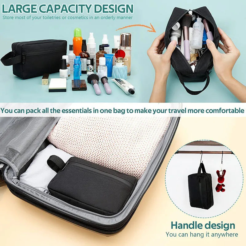 Impermeável Travel Toiletry Bag para homens e mulheres, Cosmetic Necessary Case, Ladies Makeup Bag, Beauty Wash Pouch, Handbag