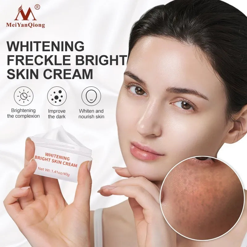 Creme clareador para o rosto, creme hidratante para remover manchas de acne, melanina, manchas escuras, reafirmante, cuidados com a pele, brilhante