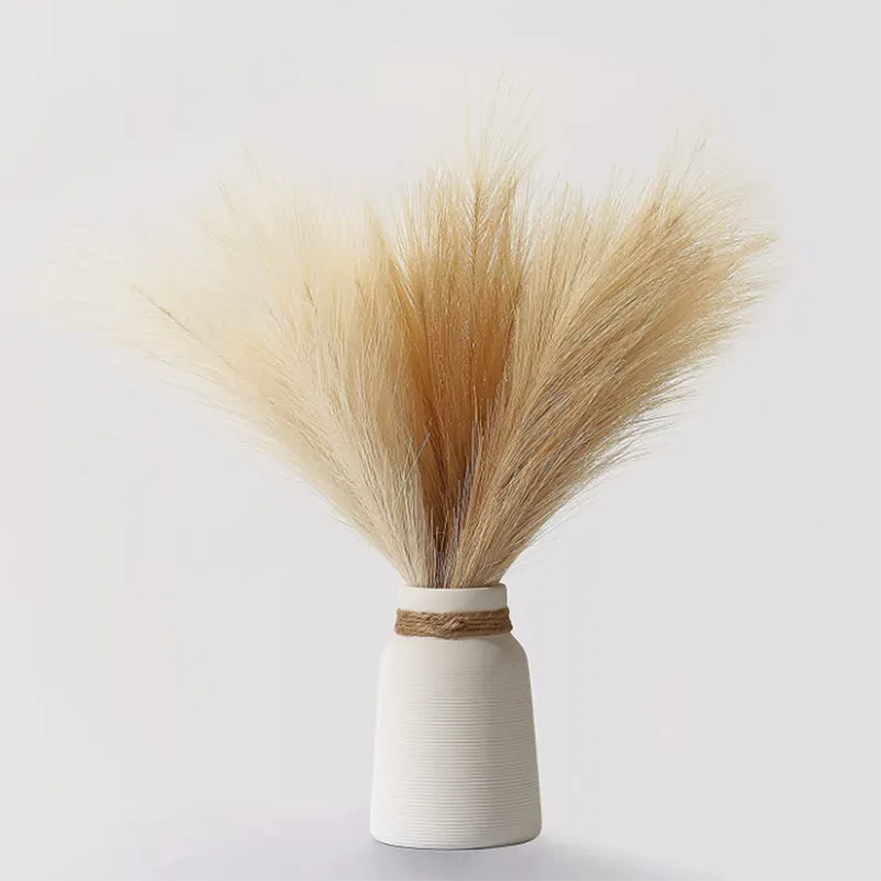 10/20 pces artificial pampas grama buquê para casa quarto decoração festa de casamento falso simulação planta seca flor reed