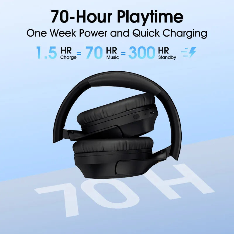 [R$150-R$15 Promo Code:BRCA15]QCY-H2 Pro fones de ouvido sem fio, fones de ouvido Bluetooth 5.3, modo baixo, HIFI, fone de ouvido estéreo 3D, 70H Playtime, sobre a orelha Gaming Earbuds