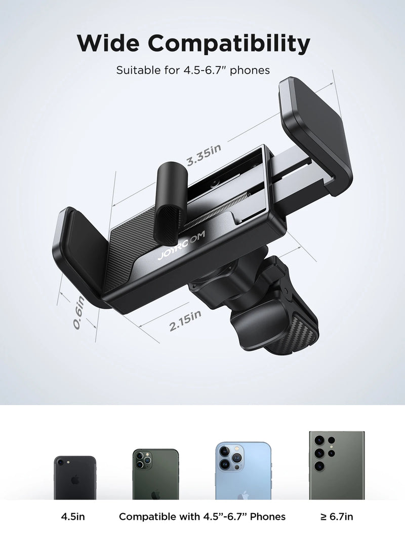 Joyroom-Suporte do telefone móvel mini carro, ventilação de ar, suporte do telefone para iphone 15, xiaomi, samsung